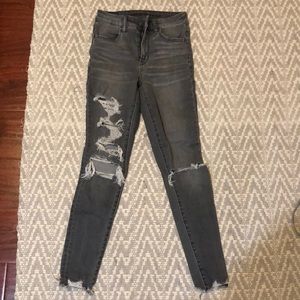 american eagle next level stretch ripped jeans